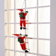 Load image into Gallery viewer, Christmas Hanging Decoration Decorations Ladder Santa Claus Show Window Decoration Santa Claus Climbing Ladder