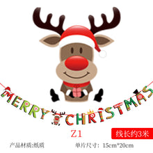 Load image into Gallery viewer, Christmas Decoration Cartoon Paper Hanging Flag Colorful Flags Christmas Holiday Scene Atmosphere Layout Christmas Paper Hanging Flag