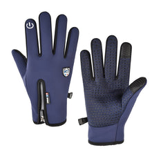 Load image into Gallery viewer, Plus Velvet and Cotton Thick Windproof Waterproof Zipper Men's and Women's Cycling Driving Gloves