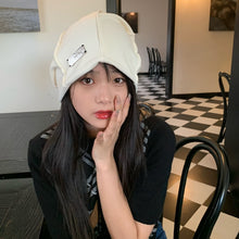 Load image into Gallery viewer, Korean Style Face-Showing Small Hat Women's Color All-Match Internet Celebrity Pile Heap Cap Men's Fashion Street Toque Knitted Hat