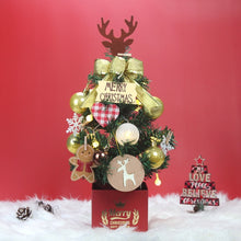 Load image into Gallery viewer, Korean Style Pink Mini Christmas Tree Set Desktop Christmas Tree Ornaments Led Gold 60cm Snow Tree Gift with Light