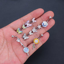 Load image into Gallery viewer, New Zircon Navel Stud Drop Oil Belly Ring Piercing Jewelry