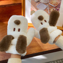 Load image into Gallery viewer, Cartoon Dog Plush Gloves Female Winter Cycling Students Warm-Keeping Thickened Cold Protection