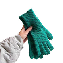Load image into Gallery viewer, Knitted Solid Color Korean Finger Exposed Touch Screen Cold-Proof Winter Thicken Thermal Wrist Gloves