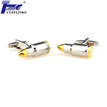 Load image into Gallery viewer, Cufflinks French Style Shirt Cufflinks Cuff Cufflink Men's Cufflinks Gold and Silver Color Bullet Cufflinks