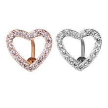 Load image into Gallery viewer, Piercing Jewelry Heart-Shaped Zircon Navel Ring Navel Stud