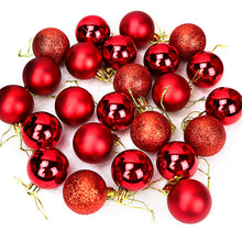 Load image into Gallery viewer, Christmas Decorations 3/4/5/6/8cm Barrel Electroplated Plastic Christmas Ball Set Christmas Tree Decoration Pendant