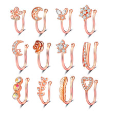 Load image into Gallery viewer, Zircon Nasal Splint Fake Nose Ring Piercing Jewelry