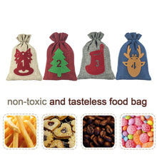 Load image into Gallery viewer, Christmas Sack Set 24 Digital Felt Stickers Christmas Countdown Advent Calendar Bag
