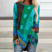 Load image into Gallery viewer, Women's Autumn Retro Top Irregular Loose Long-Sleeved T-shirt