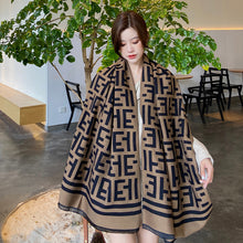 Load image into Gallery viewer, 2023 Winter New Artificial Cashmere Scarf F Letter All-Matching Long Tassel Shawl Fashion Thickened Scarf