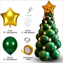 Load image into Gallery viewer, Christmas Green Rubber Balloons Package Forest Series Christmas Tree Set