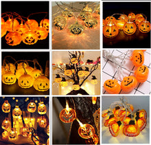 Load image into Gallery viewer, Christmas LED Pumpkin Blow Lighting Chain Halloween Ghost Easter Bar Layout Haunted House Pendant Ornament Lights