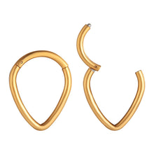 Load image into Gallery viewer, Trendy Human Body Piercing Accessories 316L Stainless Steel Drop-Shaped Nose Ring Earrings
