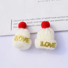 Load image into Gallery viewer, Wool Knitted Christmas Hat Korean Mini Small Hat Christmas Toy Decoration Pompons Ornament Accessories