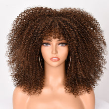 Load image into Gallery viewer, Wig Female African Small Curly Headgear with Bangs Chemical Fiber Wig Multi-Color Optional Xuchang Wig