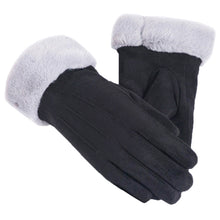 Load image into Gallery viewer, Autumn and Winter Warm Gloves Suede Gloves Women's Fleece-Lined Thickened Outdoor Cycling and Driving Touch Screen Gloves