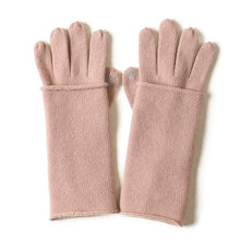 Load image into Gallery viewer, Double-Layer Dual-Use Touch Screen Gloves Winter Full Finger Five Finger Two-Piece Set One-Click Hair Generation Knitted Gloves for Women