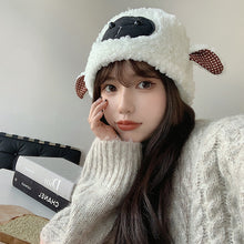 Load image into Gallery viewer, Japanese Style Students Sweet Cute Ears Little Sheep Hat Female Winter Plush Thickened Warm Lamb