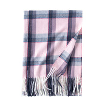 Load image into Gallery viewer, Women's Scarf Winter 2023 New Artificial Cashmere Scarf Color-Contrast Check Printed Shawl Fringe Bib