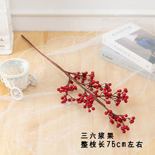Load image into Gallery viewer, Fortune Fruit Red Berry Rich Fruit New Year Christmas Living Room Home Decoration Flower Arrangement Small Holly Bouquet