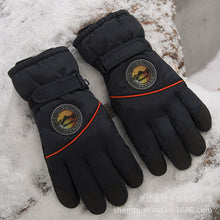 Load image into Gallery viewer, New Men's Ski Gloves Fleece-Lined Thickened Windproof Cycling Non-Slip Five-Finger Touch Screen