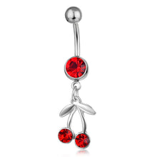 Load image into Gallery viewer, Piercing Jewelry Fruit Cherry Pendant Belly Ring Navel Stud