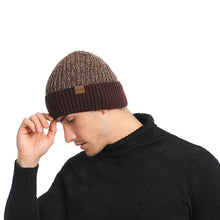 Load image into Gallery viewer, Winter Men's Double Layer Woolen Cap Adult New plus Velvet Warm Knitted Hat Logo