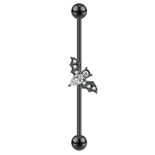 Load image into Gallery viewer, Long Brush Holder Stud Earrings Zircon Navel Stud Barbell Stud Earrings Labret 5-Piece Set Piercing Jewelry