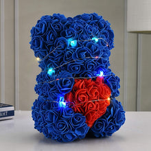 Load image into Gallery viewer, Christmas Gift Rose Bear PE Foam Artificial Flower Girl Valentine's Day Gift Colorful Lights Love Rose Bear