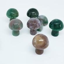 Load image into Gallery viewer, 5PCs Natural Crystal Agate Mushroom 2cm Mini Small Mushroom Crystal Crafts Micro Landscape Ornaments Decorations