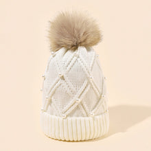 Load image into Gallery viewer, Women's Woolen Knitted Hat Korean Style Autumn and Winter Warm Fluffy Ball Cap Thickened All-Matching Face Slimming Travel Hat