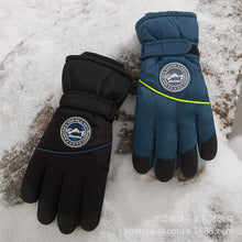 Load image into Gallery viewer, New Men's Ski Gloves Fleece-Lined Thickened Windproof Cycling Non-Slip Five-Finger Touch Screen