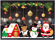 Load image into Gallery viewer, Christmas Decorations Colorful Christmas Window Stickers White Snowflake Wall Stickers Window Dressing Seamless Window Stickers