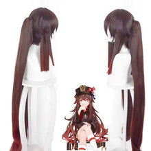 Load image into Gallery viewer, Walnut Cosplay Wig Brown Black Face Shaping Cos Game Wig