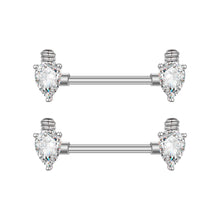 Load image into Gallery viewer, Zircon Nipple Ring Adhesive Nail Factory Piercing Jewelry