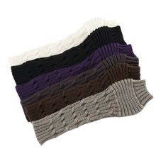 Load image into Gallery viewer, Knitted Half Finger Fingerless Gloves Knitting Wool Gloves Folds Warm Men and Women Arm Sleeve