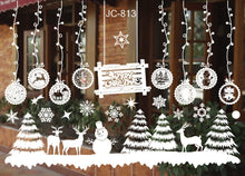 Load image into Gallery viewer, Christmas Decorations Colorful Christmas Window Stickers White Snowflake Wall Stickers Window Dressing Seamless Window Stickers