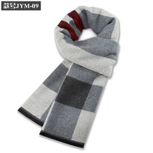 Load image into Gallery viewer, New Men's Wool Blend Jacquard Plaid Scarf Men's Winter Warm Thickened Plaid