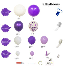 Load image into Gallery viewer, Purple Theme Balloon Set Birthday Party Decoration Romantic Confession Atmosphere Arrangement Balloon