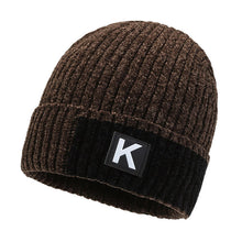 Load image into Gallery viewer, Winter Cotton-Padded Cap Men's 2023 New Fashion Simple Knitted Hat Fleece Lined Padded Warm Keeping Wool Hat