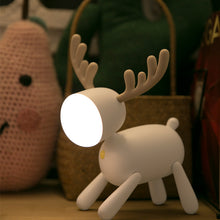 Load image into Gallery viewer, Elk Small Night Lamp Cartoon Gift Student Bedroom Sleeping USB Rechargeable LED Children's Eye Protection Bedside Table Lamp