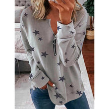 Load image into Gallery viewer, Women's All-Match XINGX Printed Long-Sleeved Zipper Pullover Sweater