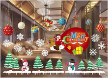 Load image into Gallery viewer, Christmas Decorations Colorful Christmas Window Stickers White Snowflake Wall Stickers Window Dressing Seamless Window Stickers