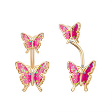 Load image into Gallery viewer, Dripping Butterfly Belly Ring Navel Stud Piercing