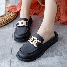 Load image into Gallery viewer, Closed Toe Sandals Women's Shoes Spring Fairy Style Flat Low Heel Slip-on Women's Shoes Fashion Flat for Outdoors Slippers