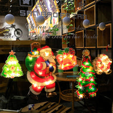 Load image into Gallery viewer, LED Christmas Sucker Lamp Snowman Shape Window Window Stickers Hanging Lamp Holiday Sucker Christmas Decoration Light