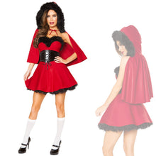 Load image into Gallery viewer, Christmas Costume Female Adult Sexy Cute Little Red Riding Hood Christmas Uniform Night Show Stage Costume