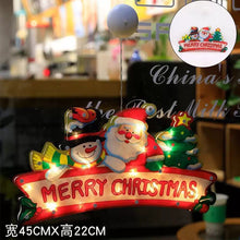 Load image into Gallery viewer, LED Christmas Sucker Lamp Snowman Shape Window Window Stickers Hanging Lamp Holiday Sucker Christmas Decoration Light