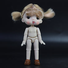 Load image into Gallery viewer, OB11 Body Doll 3D Eyes 12CM Doll 12 Removable Joint Cute Expression Girl Nude BJD Semi-finished Toys Accessories Gift for Girls
